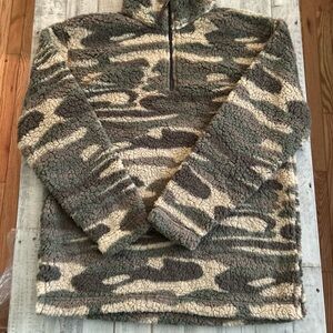 Boxercraft Green and Brown Zip Up Sweater